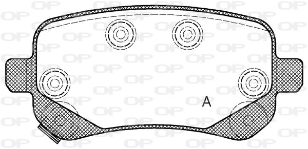 OPEN PARTS Комплект тормозных колодок, дисковый тормоз BPA1095.02